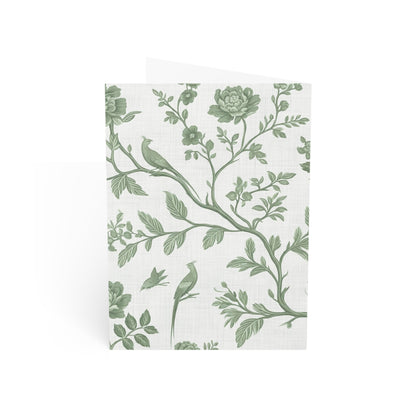 Green Chinoiserie Friendship Greeting Cards - 1, 10, 30, or 50 Pack