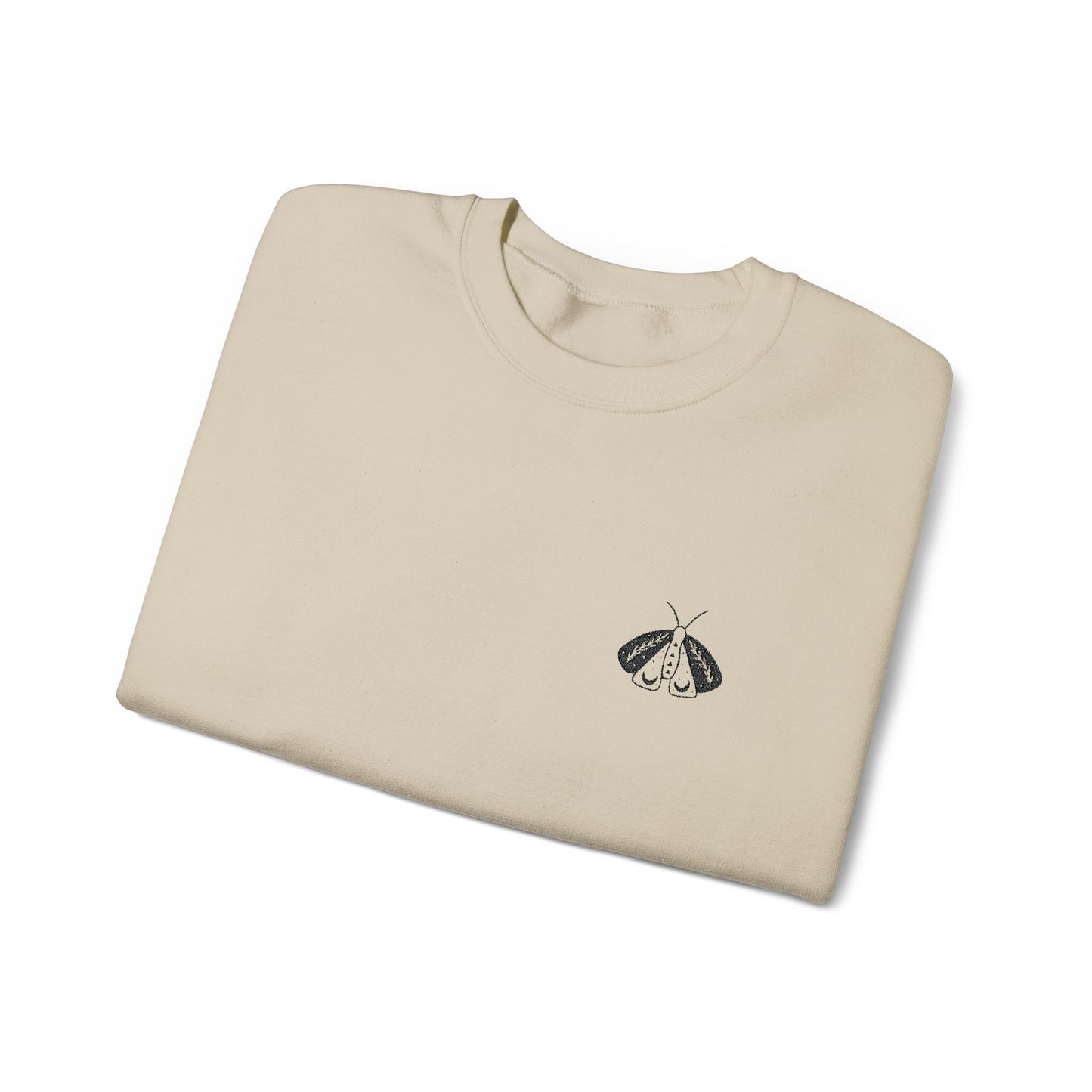 Luna Moth Embroidered Crewneck Sweatshirt - Unisex