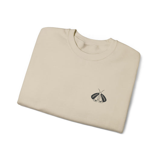 Luna Moth Embroidered Crewneck Sweatshirt - Unisex