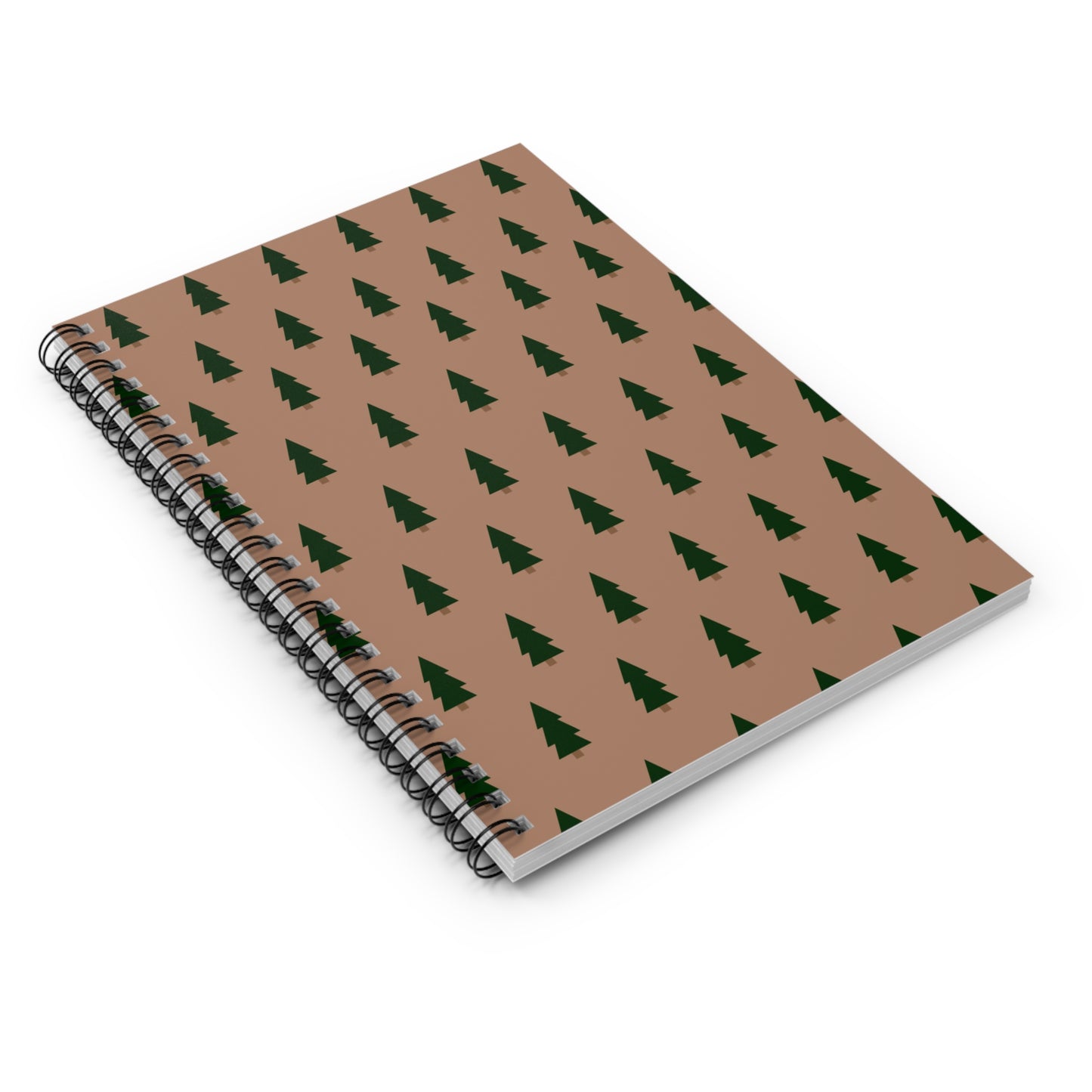 Christmas Tree Pattern Journal - 6x8 Spiral Notebook