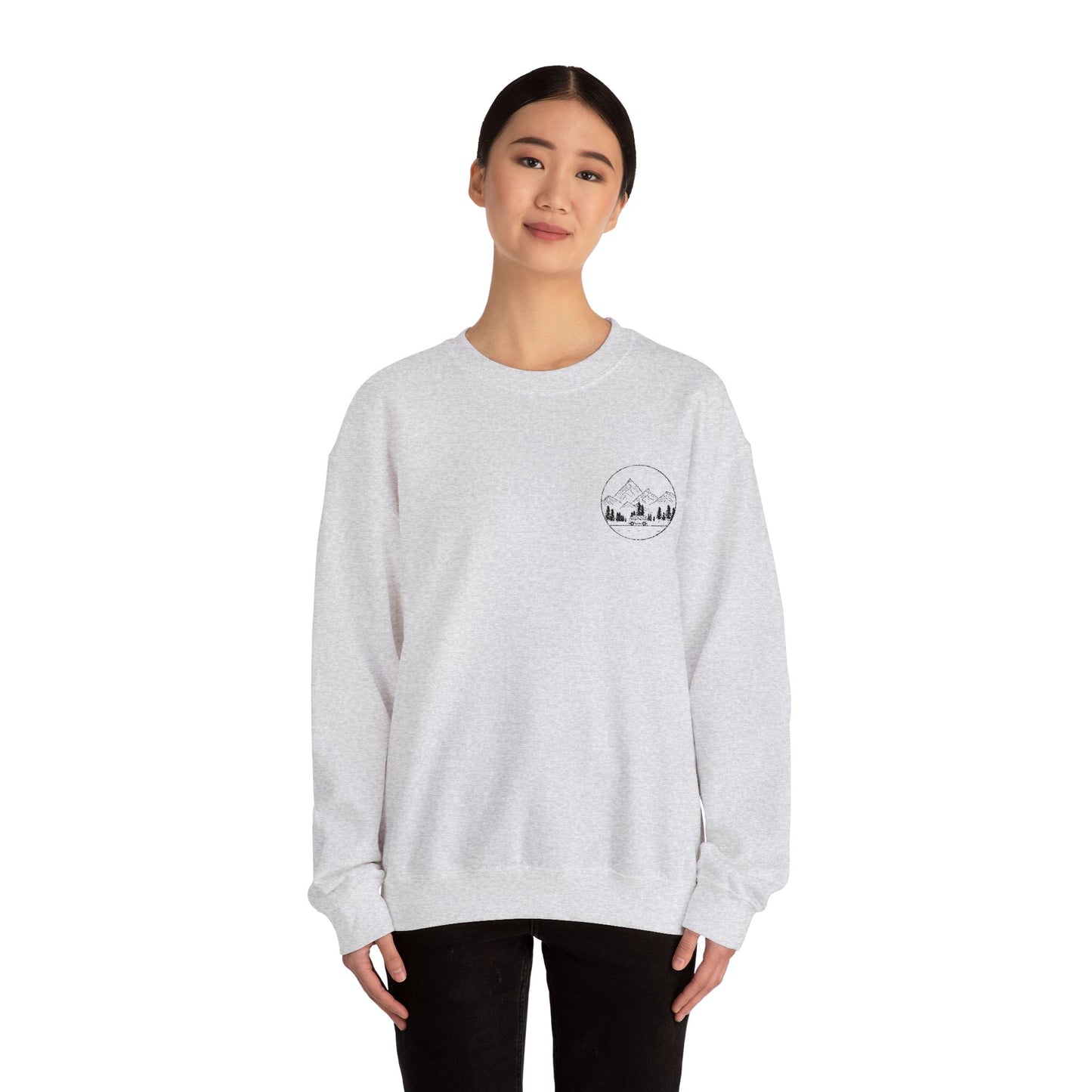 Mountain Majesty Embroidered Crewneck Sweatshirt - Unisex