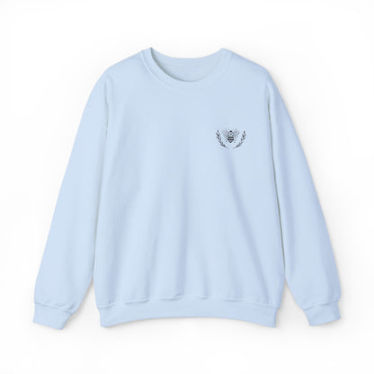 Bee & Wreath Embroidered Crewneck Sweatshirt - Unisex