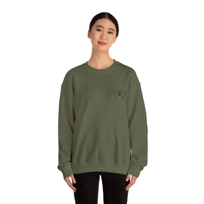 Bee & Wreath Embroidered Crewneck Sweatshirt - Unisex