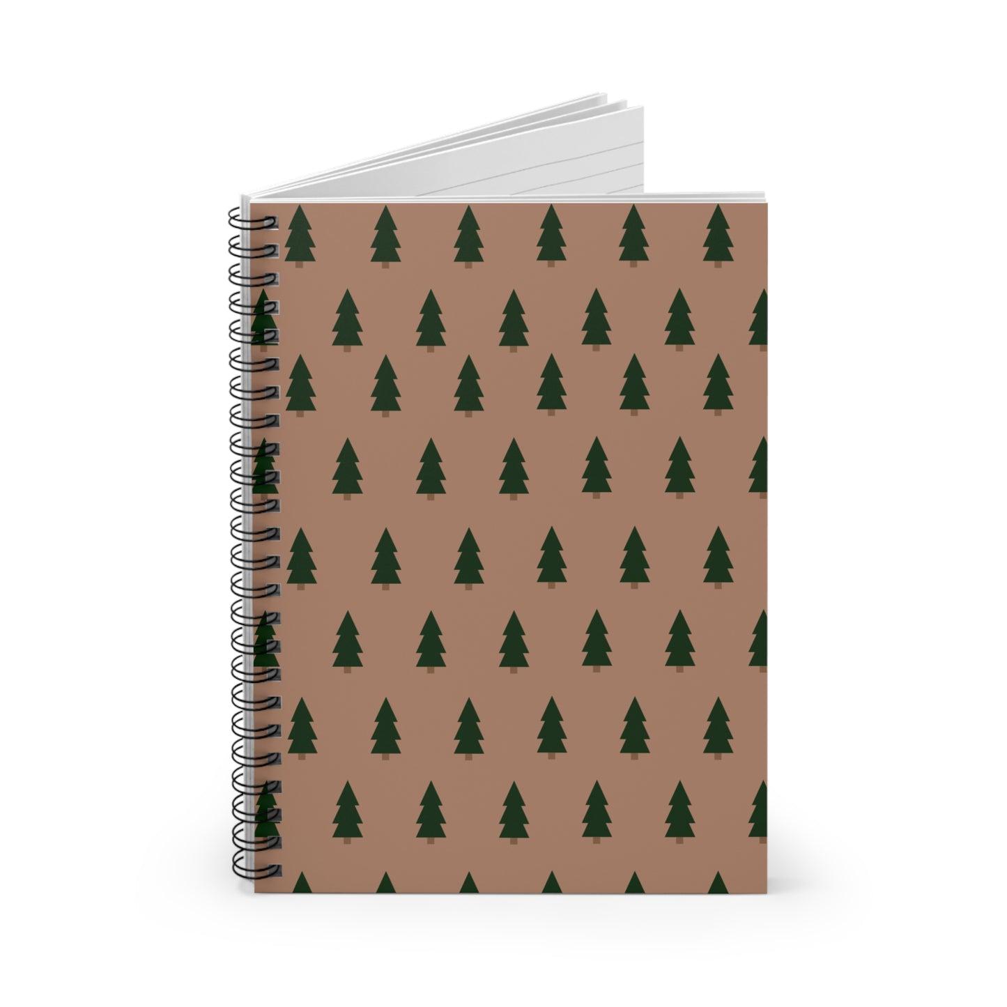 Christmas Tree Pattern Journal - 6x8 Spiral Notebook