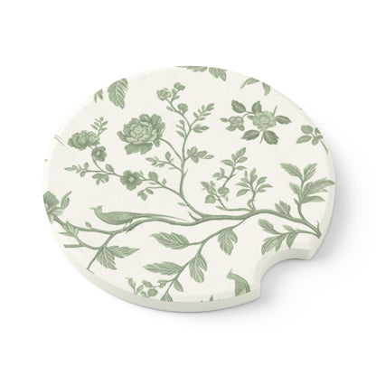 Green Chinoiserie - Soapstone Car Coaster