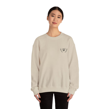 Bee & Wreath Embroidered Crewneck Sweatshirt - Unisex