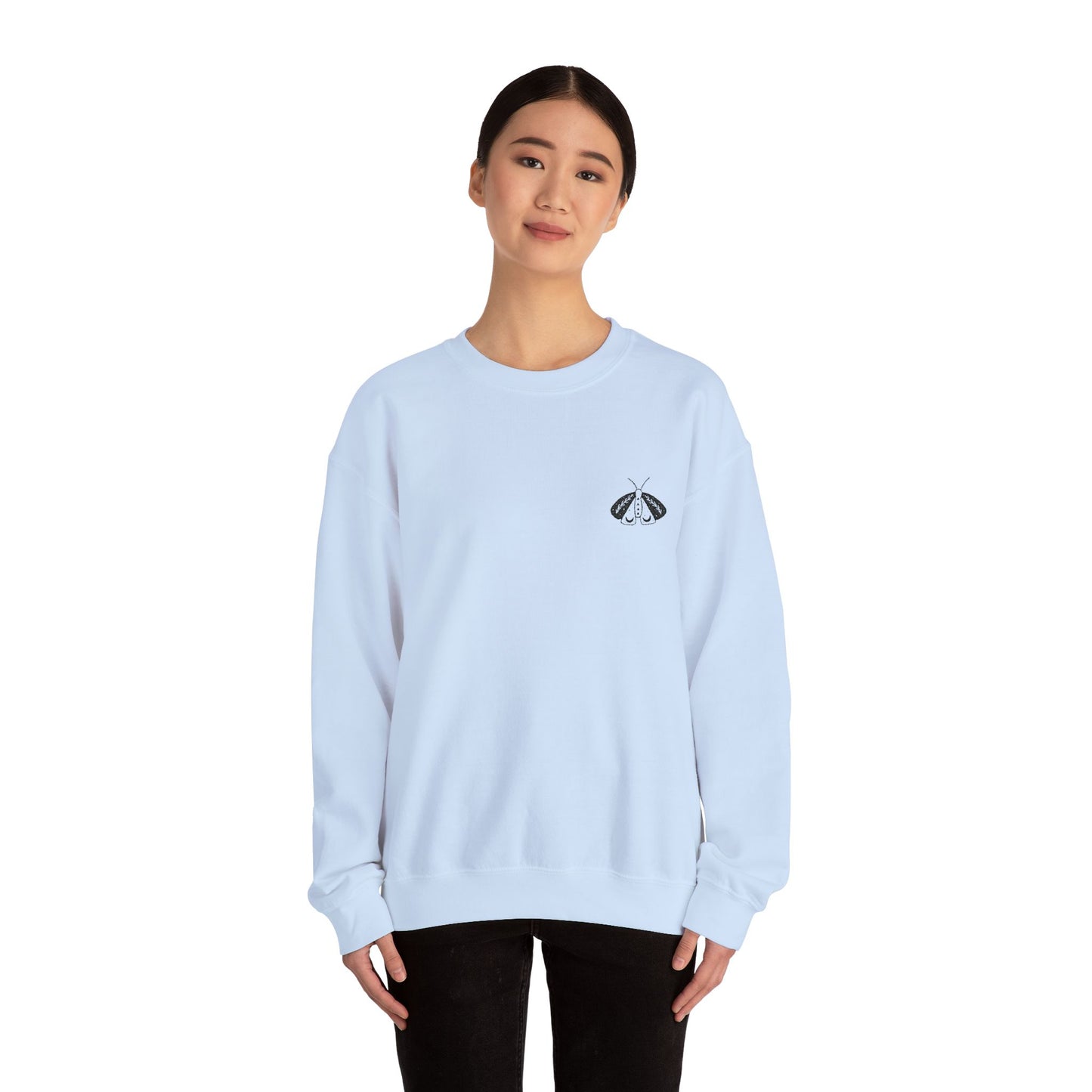 Luna Moth Embroidered Crewneck Sweatshirt - Unisex