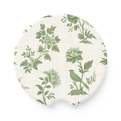 Green Chinoiserie - Soapstone Car Coaster