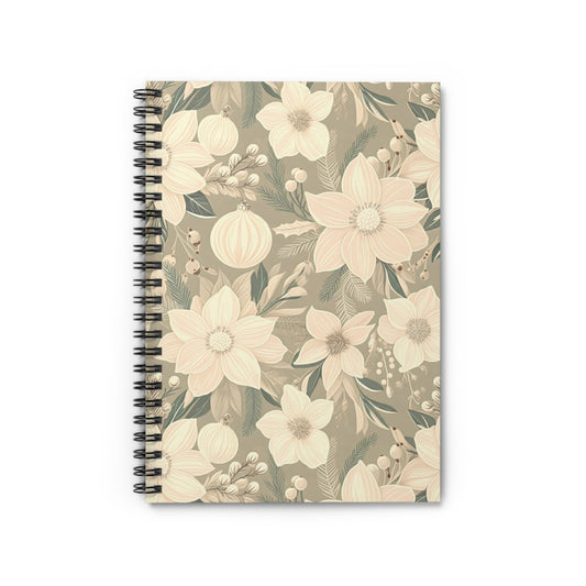 Christmas Chintz Journal - 6x8 Spiral Notebook