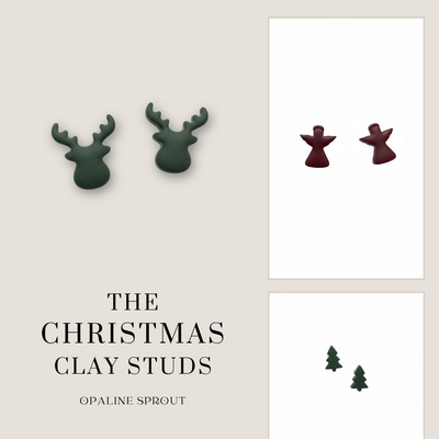 The Christmas Clay Studs – Winter Collection