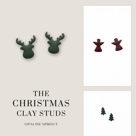 The Christmas Clay Studs – Winter Collection