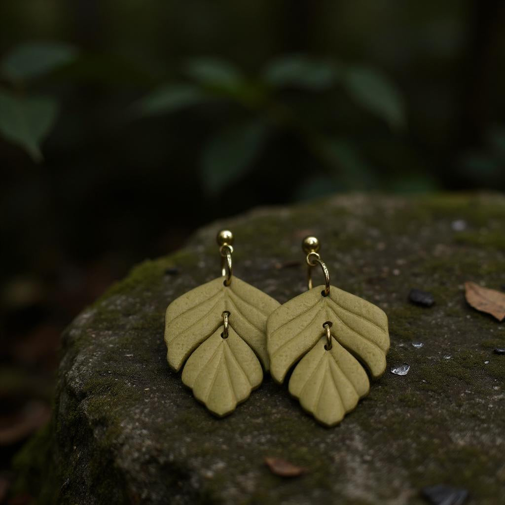 The Driftleaf Drop Earrings – Goldenrod · Autumn Collection