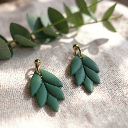 The Laurel Drop Earrings – Winter Sage – Winter Collection · Christmas Tree Farm | Hypoallergenic 18K Gold-Plated – Handmade Jewelry