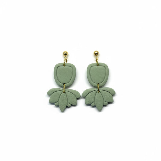 The Lotus Bloom Earrings – Sage · Garden Collection