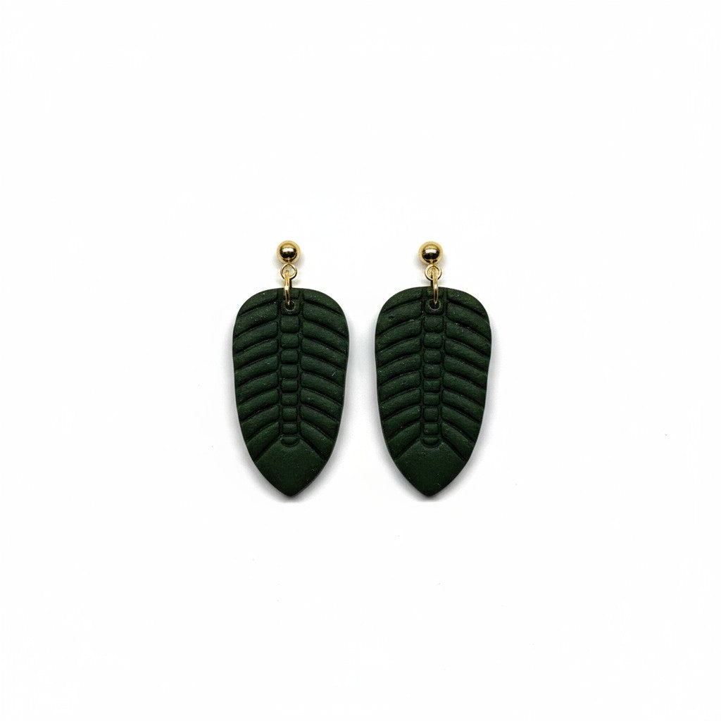 The Leaf Drop Earrings – Forest · Autumn Collection