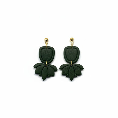The Lotus Bloom Earrings – Forest · Garden Collection