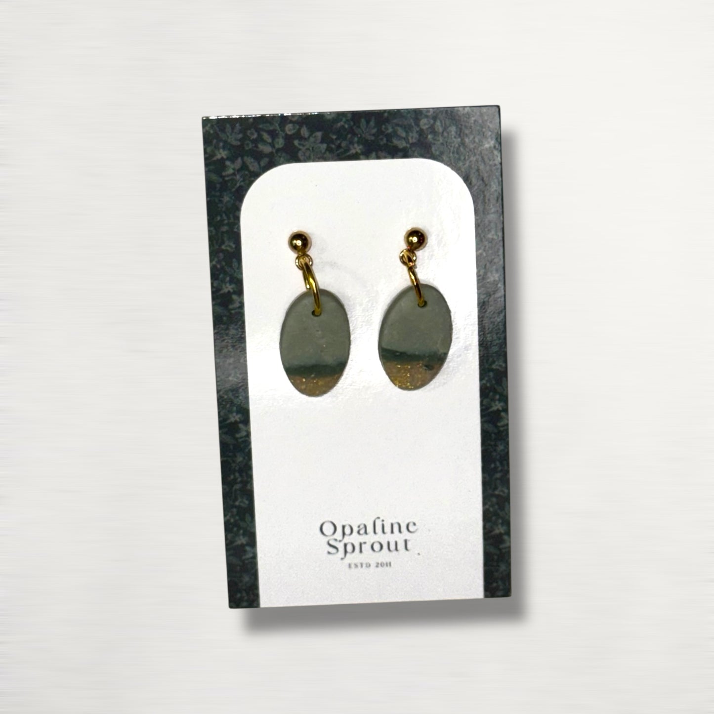 The Pebble Drop Earrings – Moss Agate – Special Edition | Hypoallergenic 18K Gold-Plated – Handmade Jewelry