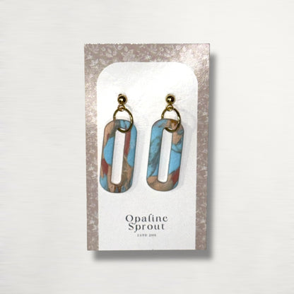 The Link Drop Earrings – Desert Jasper – Special Edition | Hypoallergenic 18K Gold-Plated – Handmade Jewelry