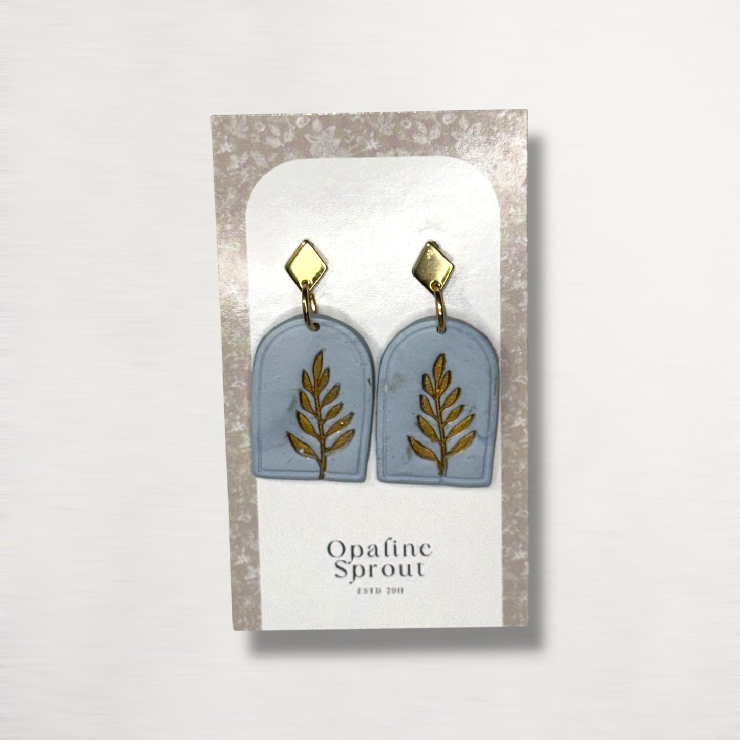 The Arch Drop Earrings – Morning Fog – Autumn Collection · Autumn Daybreak | Hypoallergenic 18K Gold-Plated – Handmade Jewelry