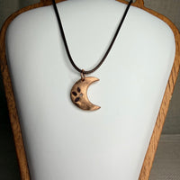 Vesper Moon Pendant · Troy Bronze, Garnet & CZ Stones