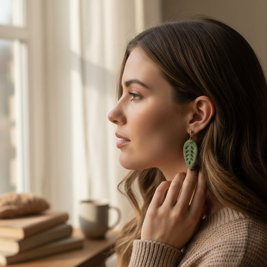 The Leaf Drop Earrings – Prickly Pear · Autumn Collection