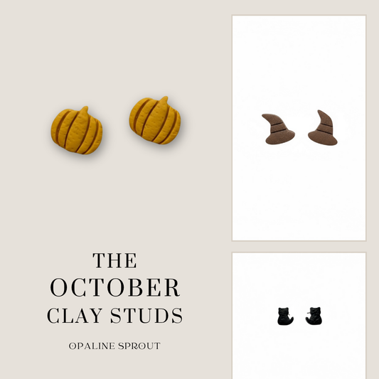 The October Clay Studs – Autumn Collection