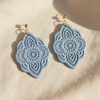 Alhambra Drop Earrings · Hazy Blue