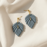Driftleaf Drop Earrings · Slate Blue