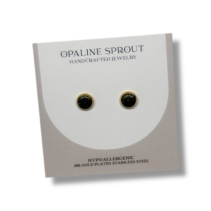 The Dot Studs – Deep Emerald · Autumn Collection · Small