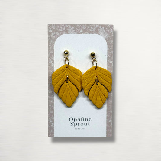The Driftleaf Drop Earrings – Golden Hour · Autumn Collection