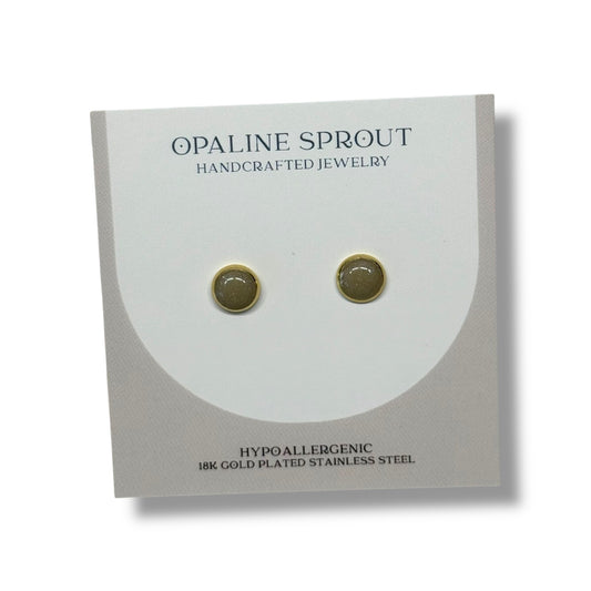 The Dot Studs – Khaki · Autumn Collection · Small
