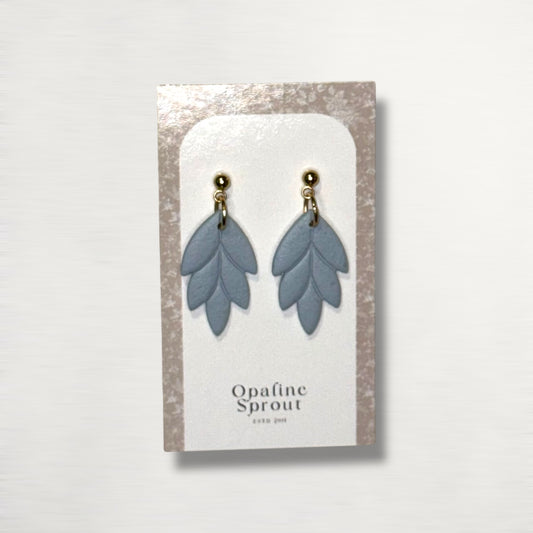 The Laurel Drop Earrings – Morning Fog – Autumn Collection · Autumn Daybreak | Hypoallergenic 18K Gold-Plated – Handmade Jewelry
