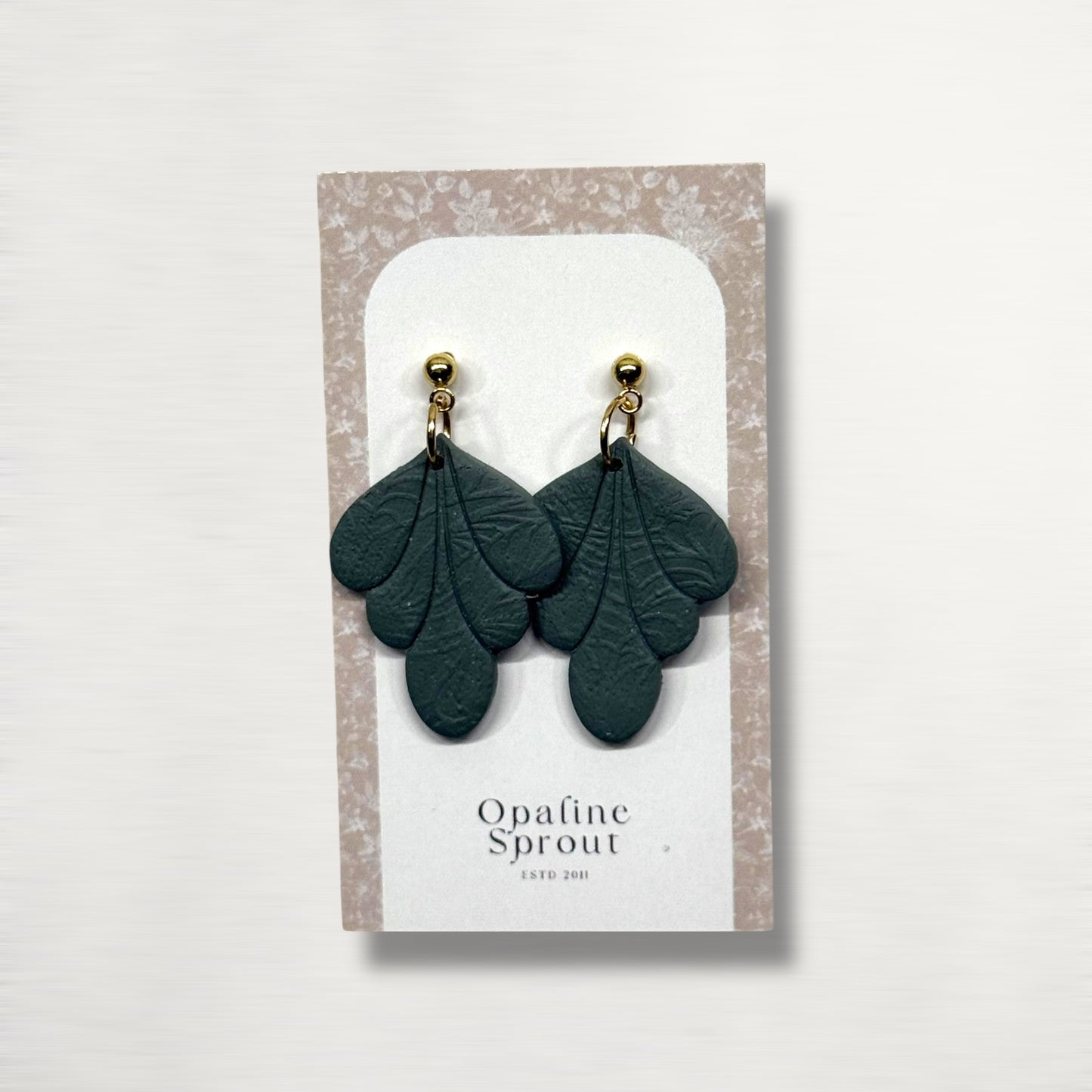 The Scallop Drop Earrings – Forest · Autumn Collection