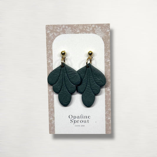 The Scallop Drop Earrings – Forest · Autumn Collection