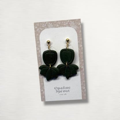 The Lotus Bloom Earrings – Forest · Garden Collection