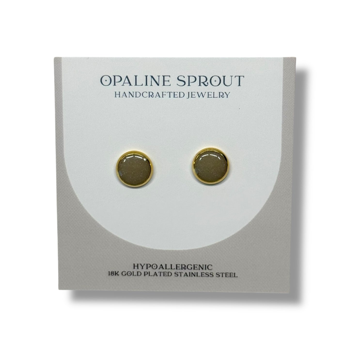 The Dot Studs – Khaki · Autumn Collection · Medium
