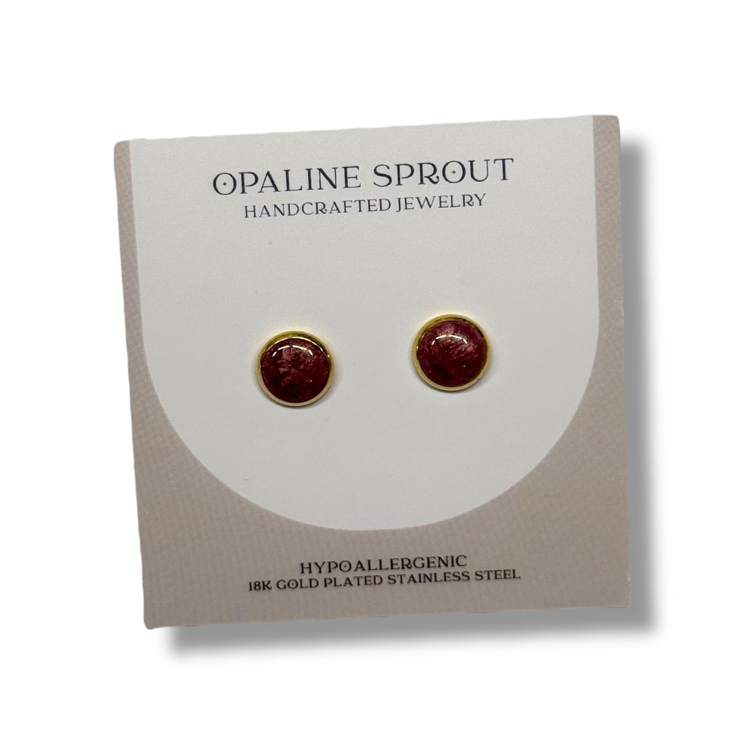 The Dot Studs – Pink Jewel · Garden Collection · Medium