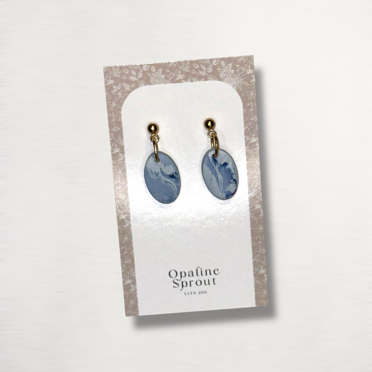 The Pebble Drop Earrings – Blue Agate – Special Edition | Hypoallergenic 18K Gold-Plated – Handmade Jewelry