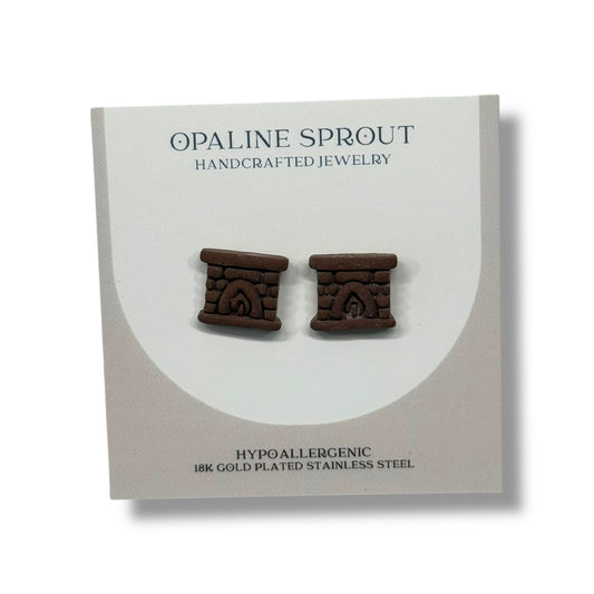 The October Studs – Brown · Fireplace