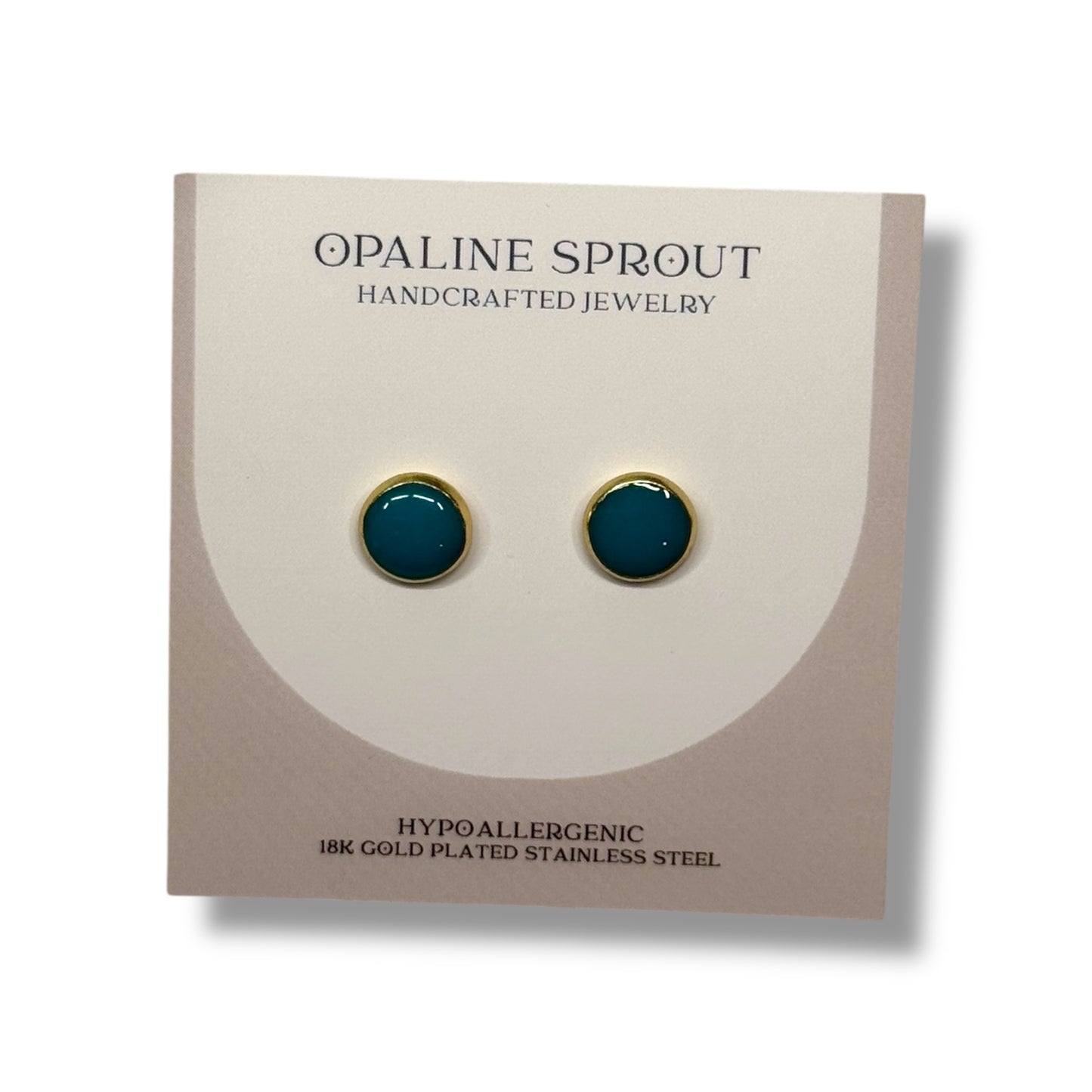 The Dot Studs – Aqua · Water Collection · Medium
