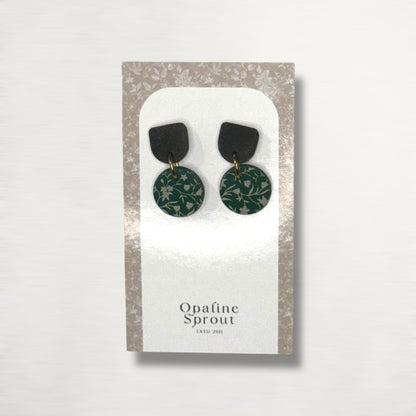 The Tandem Drop Earrings – Verdant Tapestry – Special Edition | Hypoallergenic 18K Gold-Plated – Handmade Jewelry