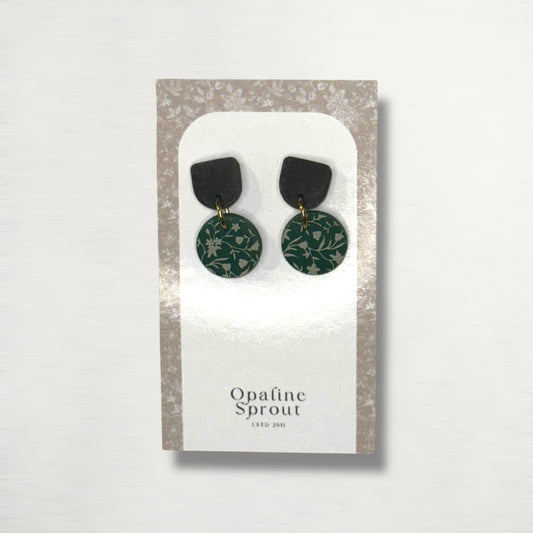 The Tandem Drop Earrings – Verdant Tapestry – Special Edition | Hypoallergenic 18K Gold-Plated – Handmade Jewelry