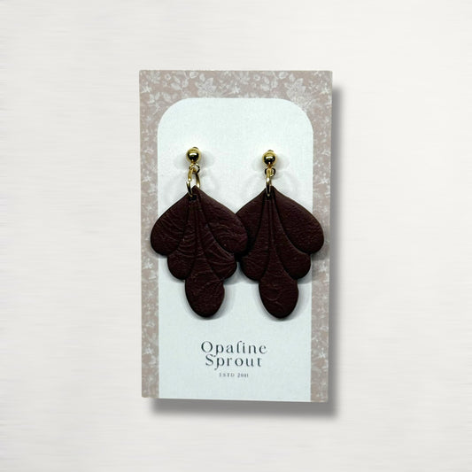The Scallop Drop Earrings – Clove · Autumn Collection