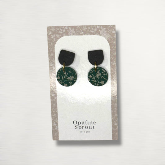 The Tandem Drop Earrings – Verdant Tapestry – Special Edition | Hypoallergenic 18K Gold-Plated – Handmade Jewelry