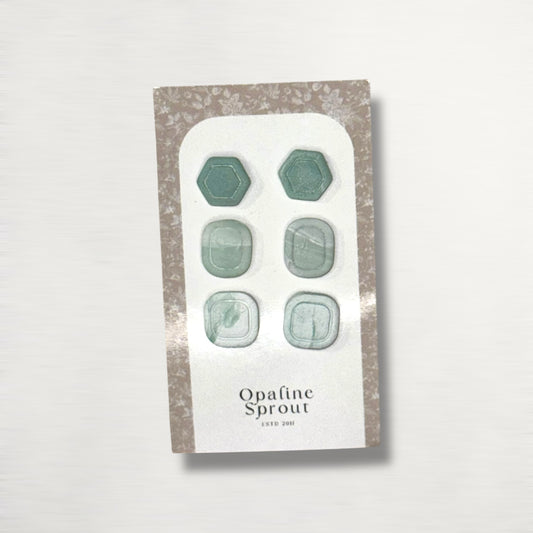 Stud Set Of 3 · Hypoallergenic 18K Gold Plated Stainless Steel · Clay Earrings