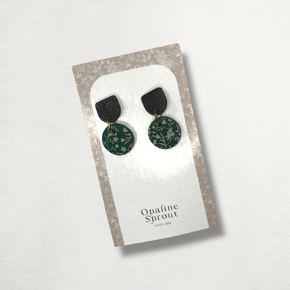 The Tandem Drop Earrings – Verdant Tapestry – Special Edition | Hypoallergenic 18K Gold-Plated – Handmade Jewelry
