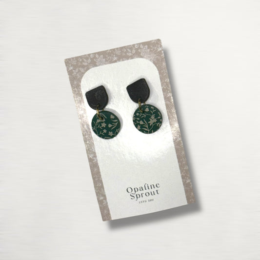 The Tandem Drop Earrings – Verdant Tapestry – Special Edition | Hypoallergenic 18K Gold-Plated – Handmade Jewelry