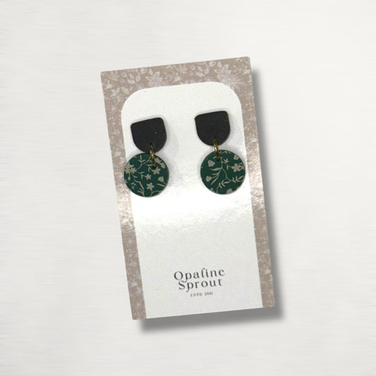 The Tandem Drop Earrings – Verdant Tapestry – Special Edition | Hypoallergenic 18K Gold-Plated – Handmade Jewelry