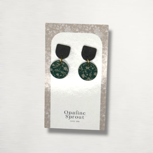 The Tandem Drop Earrings – Verdant Tapestry – Special Edition | Hypoallergenic 18K Gold-Plated – Handmade Jewelry