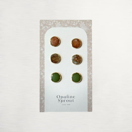 The Dot Studs – Special Edition | 18K Gold-Plated Hypoallergenic Resin Studs